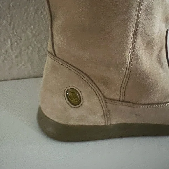 Coach Suede Boots with Logo Detail - Picture 3 of 11